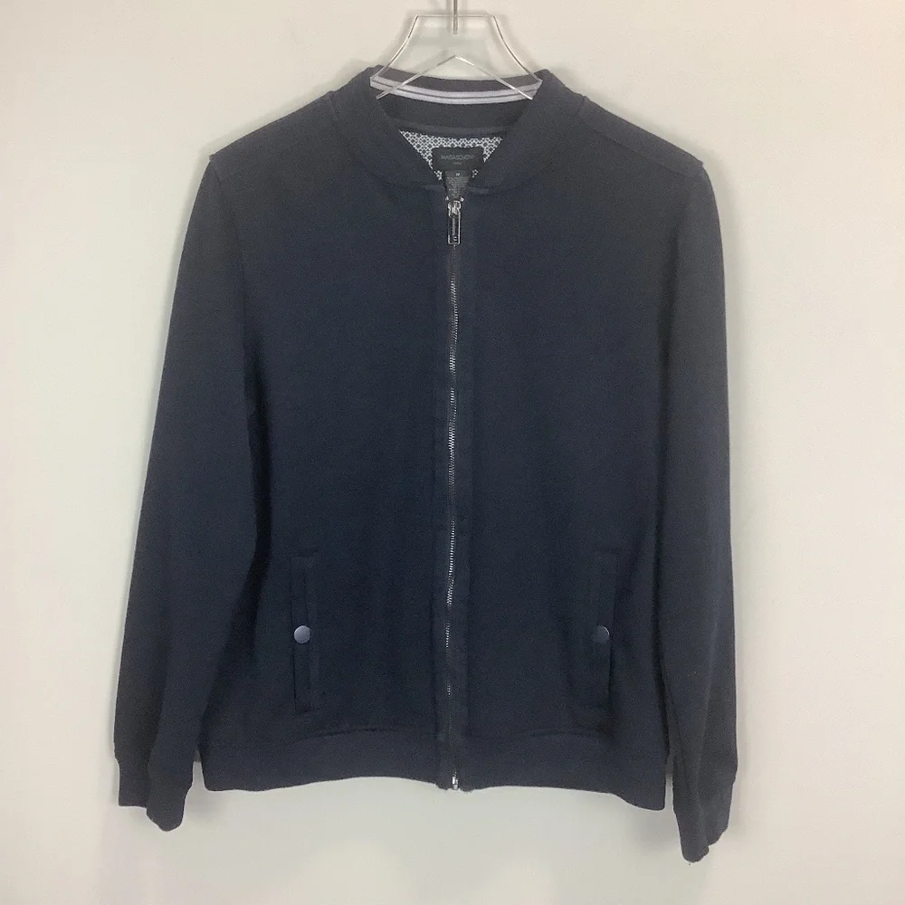Magaschoni Men's Bomber Jacket Navy Size‎ Medium